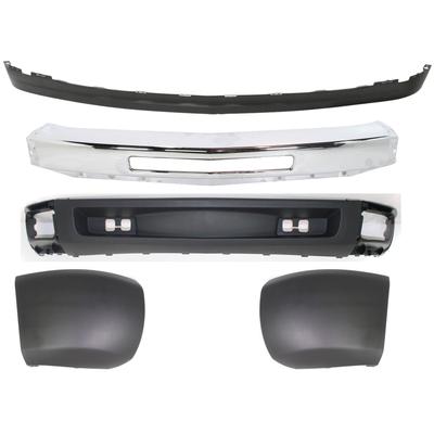 2011 Chevrolet Silverado 1500 5-Piece Kit Front Bumper, Chrome, Includes (1) Bumper, (2) Bumper End, and (2) Valance