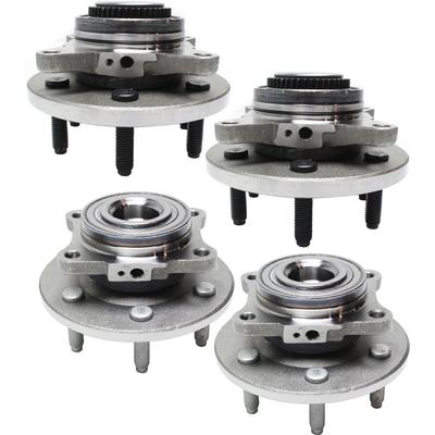 2007 Ford Expedition Front and Rear, Driver and Passenger Side Wheel Hubs, Four Wheel Drive