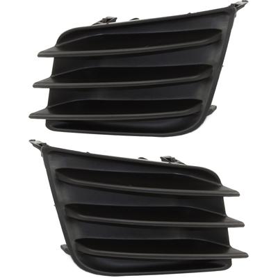 2012 Scion tC Front, Driver and Passenger Side Fog Light Cover, Textured Black