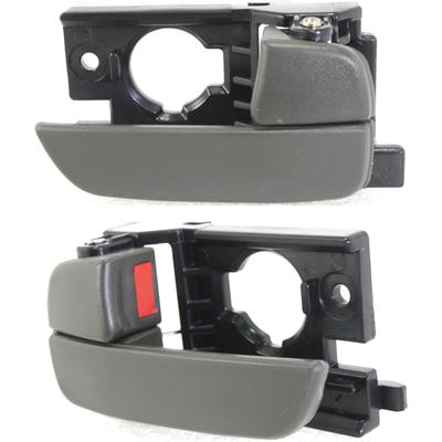 2006 Hyundai Accent Rear, Driver and Passenger Side Gray Interior Door Handle, With door lock button