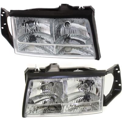1997 Cadillac DeVille Driver and Passenger Side Headlights, with Bulbs, Halogen