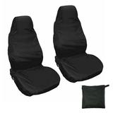 2Pcs Car Seat Cover Universal Car Seat Protectors Waterproof Car Front Seat Covers Heavy Duty Polyester Car Seat Cover Foldable Black Seat Protectors for Car Accessories