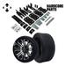 Hardcore Parts 4 Block Lift Kit for YAMAHA G14/G16/G19 Golf Cart with 14 Machined/Black LANCER Wheels and 205/30-14 (20 x8 -14 ) DOT rated Low Profile tires