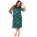 Plus Size Women's Metallic Lace Sheath Dress by June+Vie in Emerald Green (Size 22/24)