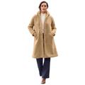 Plus Size Women's Teddy Coat by Jessica London in Soft Camel (Size 18 W)