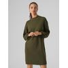 Strickkleid VERO MODA "VMNANCY LS FUNNELNECK DRESS GA NOOS", Damen, Gr. M (38), N-Gr, grün (rifle grün), Feinstrick, Obermaterial: 52% Viskose, 28% Polyester, 20% Nylon, unifarben, modisch, loose fit, Langarm Rippbündchen, Kleider