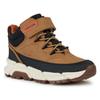 Winterboots GEOX "J FLEXYPER PLUS BOY ABX", Kinder, Gr. 34, braun (camelfarben, schwarz), Lederimitat, Textil, casual,sportlich, Schuhe, Sneaker, Freizeitschuh mit Geox Spezial Membrane