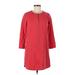 RACHEL Rachel Roy Casual Dress - Shift Crew Neck 3/4 sleeves: Red Print Dresses - Women's Size Medium