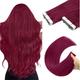 YoungSee Tape in Hair Extensions Human Hair Red 16 Inch Tape in Extensions Red 10pcs 25g Tape in Human Hair Extensions Magenta Glue in Hair Extensions Coloured Tape in Real Hair Extensions