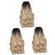 Beaupretty Wig pcs blond wigs curly wigs human hair natural wig woman wig brown hair wig curly hair wigs brown curly wig lace wig black frontal wig Woman Hair Wig Miss micro volume Wigs