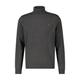 Rollkragenpullover LERROS "LERROS Rollkragenpullover, Flachstrick" Gr. S, schwarz (anthra melange) Herren Pullover Rollkragenpullover