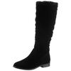 Stiefel TAMARIS, Damen, Gr. 41, Normalschaft, schwarz, Veloursleder, unifarben, klassisch, Schuhe, mit modischen Faltungen am Schaft