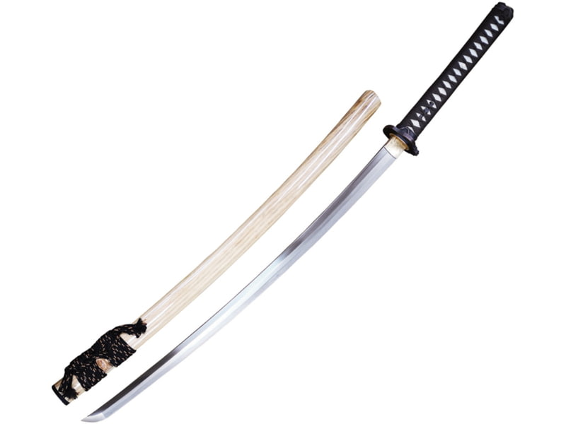BattleBlades Zugaikotsu Honsanmai Shinken Katana 40.6in Overall 27.9in Polished Shinoki-Zukuri 1095HC Steel Blade 2.38lb BB-ZHS