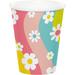 Creative Converting Flower Power Paper Cups, 24 ct in Blue/Pink/Yellow | Wayfair DTC368297CUP