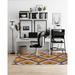 KAVKA DESIGNS San Pedro Straight Rectangular Chair Mat in Red/White/Black | 2' x 3' | Wayfair MWOMT-17306-2X3-BBA7283
