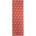 Orange/Red 30 x 0.08 in Area Rug - KAVKA DESIGNS Elche Floral White/Red/Orange Indoor/Outdoor Area Rug Polyester | 30 W x 0.08 D in | Wayfair