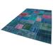 Blue 81" x 119" L Area Rug - Lofy Kırk Yama Rectangle 6'9" X 9'11" Area Rug 119.0 x 81.0 x 1.0 in Cotton | 81" W X 119" L | Wayfair L-8684012076028