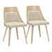 Wade Logan® Aurika Back Side Chair Wood/Upholstered/Fabric in Brown | 30.75 H x 18.75 W x 21.5 D in | Wayfair 77D99DF7E9434455A5E20F12189A231E