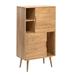 Corrigan Studio® Laquia 29.25" Wide Oak Solid Wood Sideboard Wood in Brown | 52.05 H x 29.25 W x 15.75 D in | Wayfair