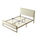 Etta Avenue™ Sheila Platform Bed w/ Tufted Headboard Wood & /Upholstered/Velvet/Metal in Brown | 43.3 H x 54.3 W x 78.7 D in | Wayfair