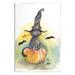 Stupell Industries Ax-397-Wood Witch Cat On Pumpkin On MDF by Jessica Mingo Graphic Art | 19 H x 13 W x 0.5 D in | Wayfair ax-397_wd_13x19