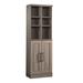 Red Barrel Studio® Benayah 23.31" Wide 6 - Shelf Storage Cabinet Wood in Brown | 71.22 H x 23.31 W x 12.99 D in | Wayfair