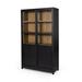 Lark Manor™ Aretin Dining Cabinet Wood/Glass in Black | 82.75 H x 47.25 W x 17.75 D in | Wayfair 8A83D1D0988640ECB652E6606F8F9013