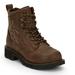 Justin Original Workboots Katerina Waterproof Steel Toe - Womens 7.5 Brown Boot B