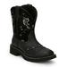 Justin Boots Mandra 8" Square Toe - Womens 8.5 Black Boot B