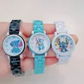 Montres Disney Stitch pour enfants horloge à quartz dessin animé cancers cadeau scolaire