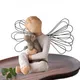 Figurine en résine peinte à la main sculptée ange de saule ange de bateau de chia ange de