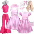 Costume de film Barbi pour filles robe rose pour enfants vêtements de cosplay pour enfants fête