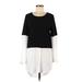 Gianni Bini Casual Dress - Shift Scoop Neck 3/4 sleeves: Black Print Dresses - Women's Size Medium
