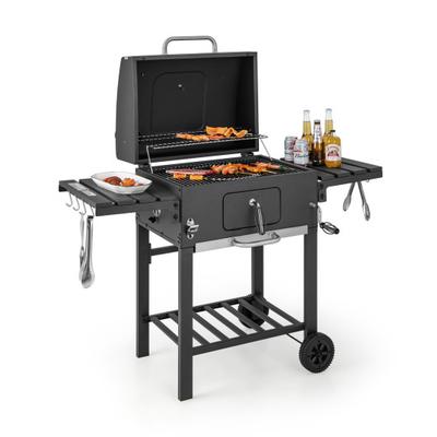 Costway Outdoor BBQ Charcoal Grill with 2 Foldable...