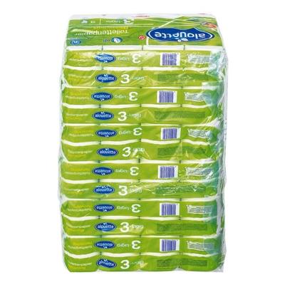 Toilettenpapier »Recycling« 3-lagig - (9 Pack à 8 Rollen) 72 Rollen gesamt weiß, alouette