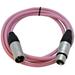 Seismic Audio 6 Foot Pink XLR Patch Cable Microphone Cord - 3 Pin XLR Male to XLR Female 6 - SAXLX-6Pink