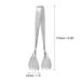 Serving Tongs, 2pcs 6.5 Inch Stainless Steel Ice Tongs, Mini Sugar Tongs - Silver