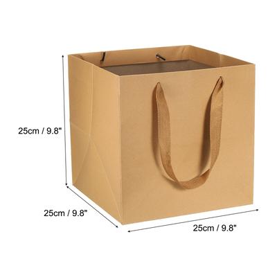 12Pcs Paper Favor Gift Bags Tote with Handles 9.8"x9.8"x9.8"
