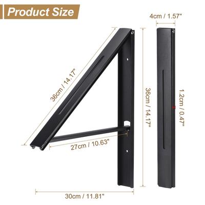 Retractable Clothes Rack, Wall Mounted Folding Clothes Hanger Drying Rack Black