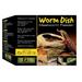 Exo-Terra Worm Dish [Reptile Bowls & Dishes] Mealworm Feeder - (5 L x 5 W x 6.1 H)