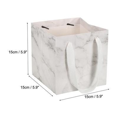 10Pcs Paper Favor Gift Bags Tote with Handles 5.9"x5.9"x5.9"