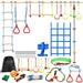 Dcenta Kids Climbing Obstacle Kit Children Line Hanging Obstacle Course Outdoor Playset Swing Accessories