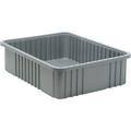 Quantum Storage Systems Dividable Grid Container 22.5 L x 17.5 W x 6 H - Gray 3 Pack