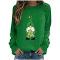 SOOMLON St Patrick s Day Clover T-Shirt for Women Valentine s Day Shamrock Tops Love Heart Youth Shirt 2023 Irish Holiday Tee Casual Tops Long Sleeve Round Neck Green M