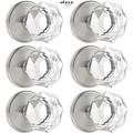 6 sets of non locking non movable crystal door handles crystal flash glass handles satin nickel zinc alloy wreaths balcony semi false door handles