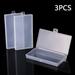 Sufanic Clear Jewelry Storage Boxes 3Pcs Transparent PP DIY Rectangle Storage Box Jewelry Screw Holder Case Organizer