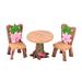 Grandest Birch 3 Pcs Miniature Furniture Multi-use Handmade Resin Plant Furniture Display for Garden balcony and bedroom decoratio