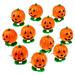 Halloween pumpkin 10 Pcs Wind-up Toy Clockwork Waking Smile Face Pumpkins Toy Holiday Halloween Party Favor (Orange)