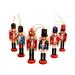 6pcs Christmas Walnut Soldier Doll Wooden Walnut Soldier Statue Ornaments Colored Drawing Soldier Doll Wine Cabinet Decoration C