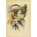 Indian with Head Dress from The Song of Hiawatha 1907 by Harrison Fisher (16 x 24)